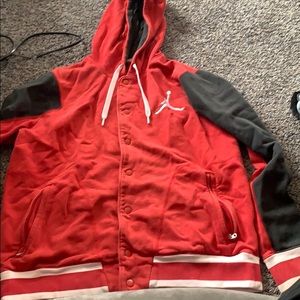 Air Jordan Button Up Sweatshirt